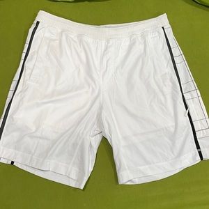 LuluLemon white yoga/fitness shorts